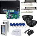MENGQI-CONTROL 2 Doors PIR Exit Motion Sensor Access Control Metal Waterproof Keypad Reader Big Space Power Supply Box(can Put in Backup Battery) 600LBS Magnetic Lock Digital Lock System