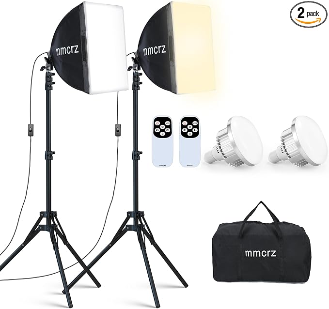 2Pack Professional Softbox Lighting Kit, Continuous Lighting by mmcrz