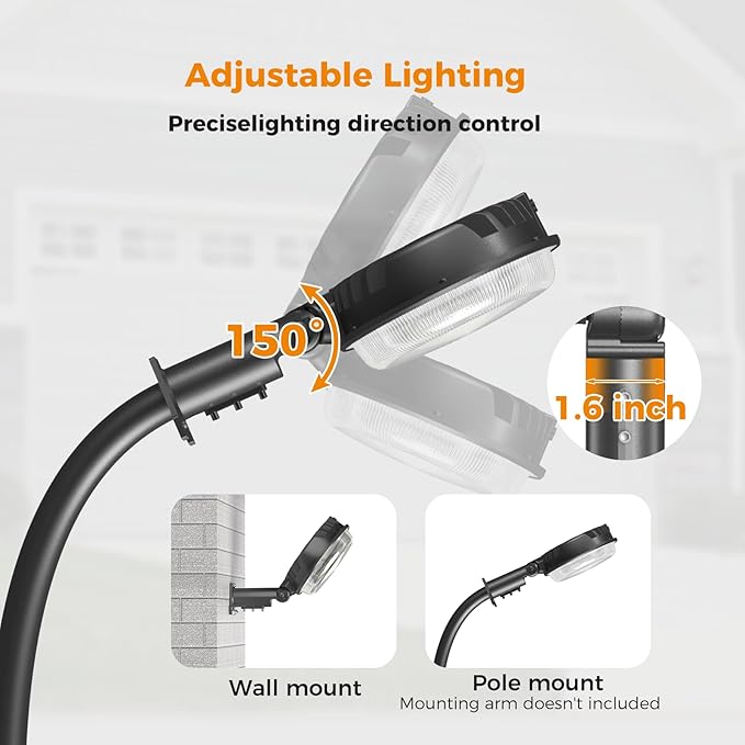 AIKVSXER 200W LED Barn Light 30000LM Dusk to Dawn LED Outdoor Area Security Light with Photocell IP66 Waterproof 6500K Daylight for Yard Street Farm Garden Garage 6 Pack
