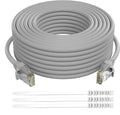 Adoreen Cat 6 Ethernet Cable 250 Ft-Gray, Outdoor & Indoor Snagless Long Round by Adoreen