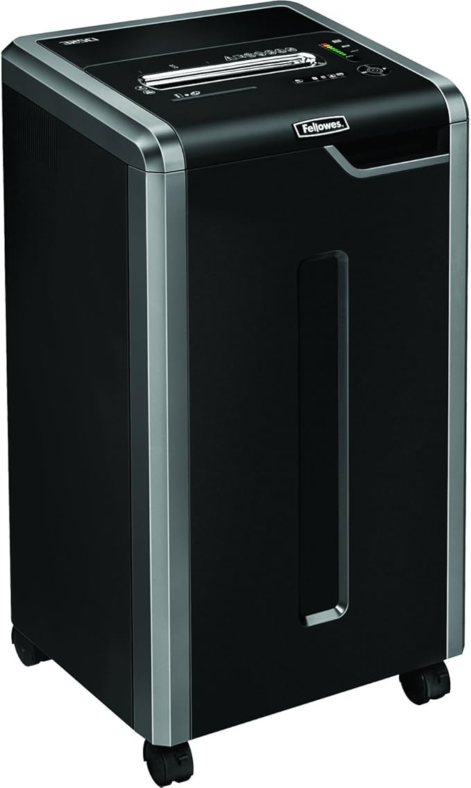 Fellowes Powershred 325Ci 100% Jam Proof 22-Sheet Cross-Cut Commercial Grade Paper Shredder (3831001) , Black