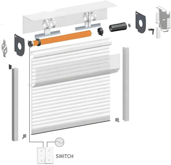 4-Wire Motorized Shade Switch, Wall Mount Controller for Tubular Motor, Roller Shutter, Awning, Electric Blinds & Garage Door, Up/Stop/Down Control