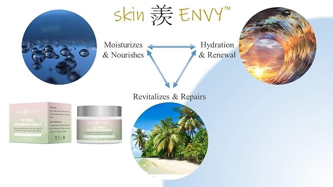Skin ENVY Retinol Anti-Aging Cream – With Hyaluronic Acid, Shea Butter, Vitamin E & Green Tea | Hydrating, Nourishing & Wrinkle-Reducing | 20% of Profits Donated to USA Children’s Charities | 1.7oz