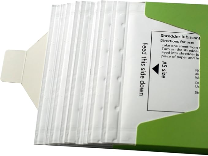 Ansoon 24 Pack Paper Shredder Lubricant Sheets, Paper Shredder Sharpening & Lubricating Sheets