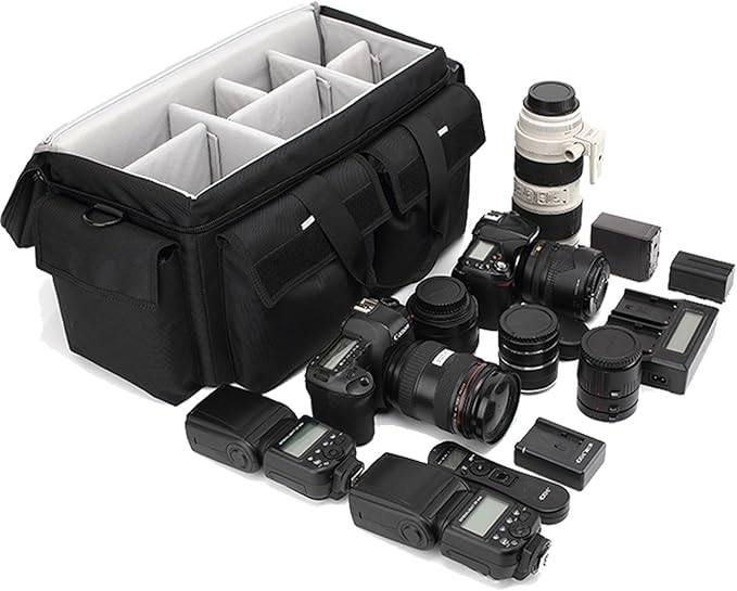 Large Camera Bag, Pressure proof &Waterproof DSLR SLR Mirrorless Gadget bag by svatin