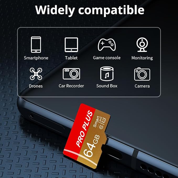 3 Pack TF Card 64GB with Adapter, High Speed Memory Card, UHS-I C10 A1 Memory - Image 2