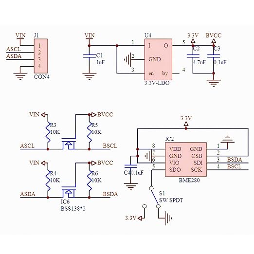 2PCS BME280 5V Sensor Module Atmospheric Pressure Temperature Humidity Sensors - Image 5