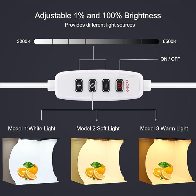 PULUZ Light Box Mini Photo Studio, 6-Color Backdrops, Portable Photography - Image 3
