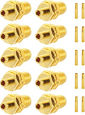 10 PCS SMA Connectors SMA Female Bulkhead Solder Connector by POBADY