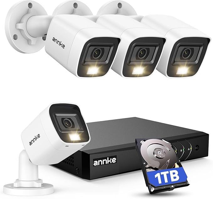 ANNKE 8CH 2MP Security Camera System, 8 Channel H.265+ DVR Recorder, AI by ANNKE