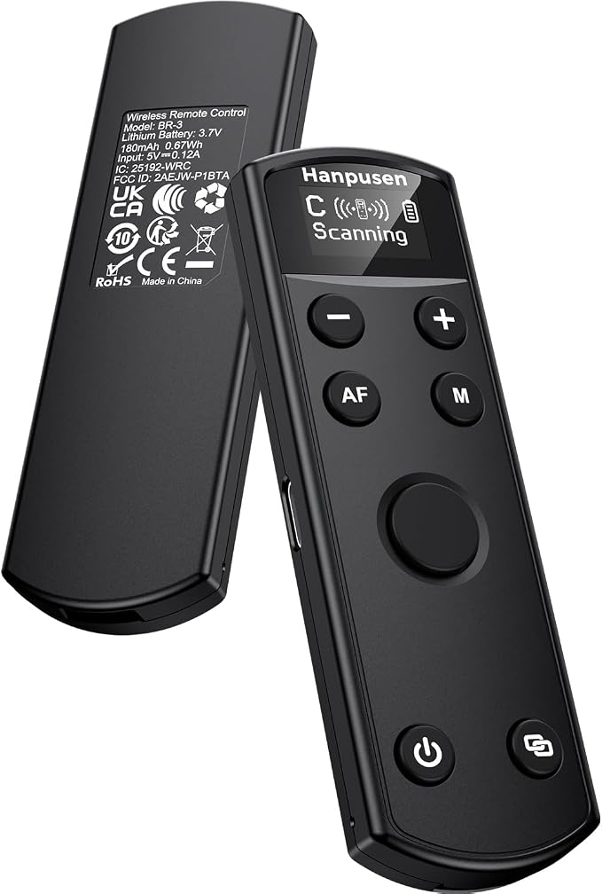 for Canon Camera Remote Control, Hanpusen Rechargeable Wireless Shutter Release by HANPUSEN