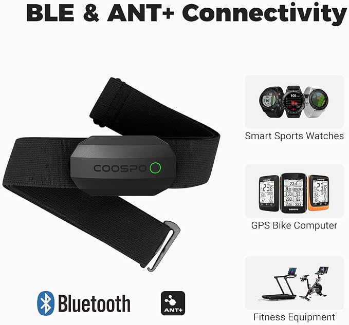 COOSPO Bluetooth Heart Rate Monitor Chest Strap H808S, ANT+ BLE HR Monitor Chest - Image 4