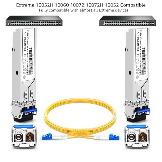 OPSTRAN 1000BASE-LX/LH SFP Optical Transceiver Module Compatible with Extreme 10052H 10060 10072 10072H 10052 1310nm 20km DOM Duplex LC SMF