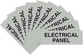 All Quality Basic Electrical Panel Sign - Fire Regulation Safety Compliance Sign - Lt Gray - Large (10 Pack)