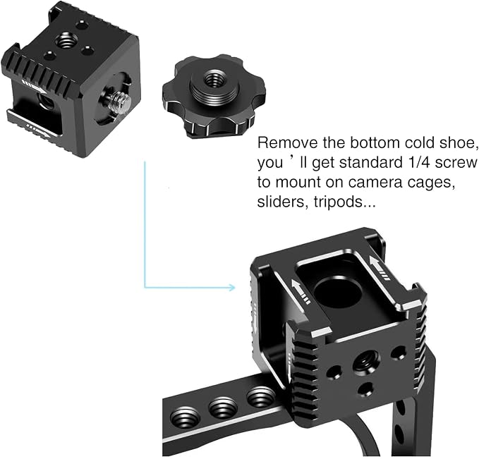 3 Port Cold Shoe Mount with 1/4"-20 Thread - Image 6