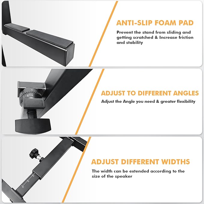 UPELLA Heavy Duty Amplifier Stand, Adjustable Amps Speaker Cabinet Stand Combo Holder, Audio Rack, Guitar Amplifier Stand