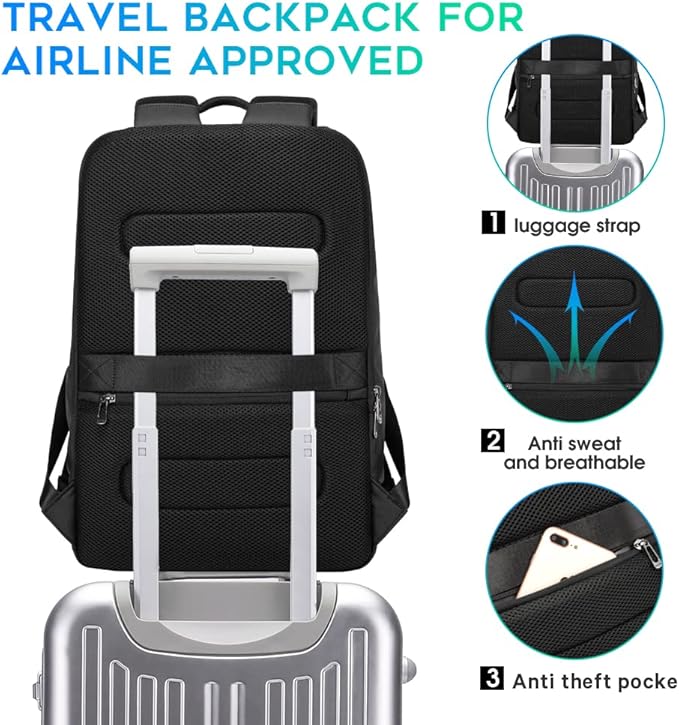 BANGE Business Smart Backpack Waterproof fit 15.6 Inch Laptop Backpack - Image 5