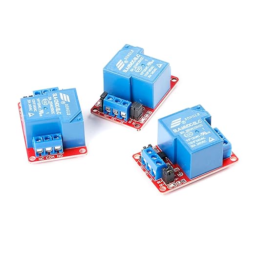 JESSINIE 5V 30A Relay Module, 1 Channel, Optocoupler Isolation, High/Low Trigger for Automation Control