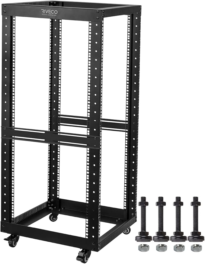 RIVECO 25U Open Frame Server Rack by RIVECO