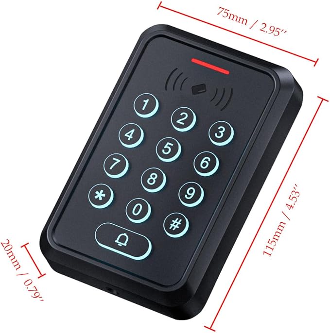 Smart Door Access Control System with 280KG 600lbs Magnetic Lock, WiFi & Tuya App Remote Unlock, Waterproof Keypad Reader (ID & IC Card), Power Supply, Exit Button, Doorbell & Remote Controls
