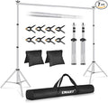EMART Backdrop Stand 10x7ft Photo Studio Adjustable Background Stand Support kit by EMART