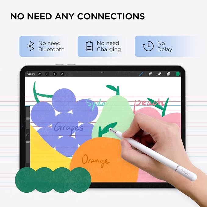 OASO Stylus Pen for Touch Screens, Disc Tip & Magnet Cap Styli Pencil Compatible - Image 4