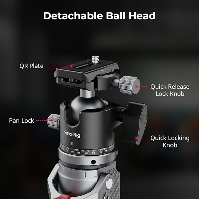 SmallRig 166.5cm / 65.6" Carbon Fiber Monopod - Image 3