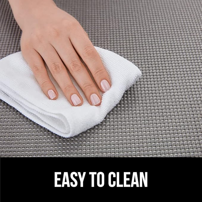 GORILLA GRIP powerGRIP Drawer Shelf and Cabinet Liner, Thick Strong Hold, Non-Adhesive Liners Protect Kitchen Cabinets and Cupboard, Bathroom Drawers, Easy Install, Breathable Mat, 12" x20', Charcoal