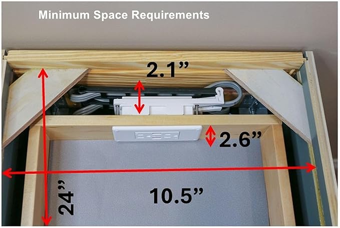 My Tidy Space Low Profile (2) PD30W USB-C (2) 15 Amp in Drawer Docking Station Outlet Plugs with Retractable arm