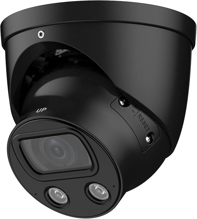 EmpireTech Surveillance & Security Cameras 4K Full-Color Ultra Low Light 8MP 1/1.2" CMOS Smart AI Turret IP Camera 1/1.2" CMOS,Built-in Mic,Motion Detection,PoE and ePoE,IPC-Color4K-T 2.8mm-Black