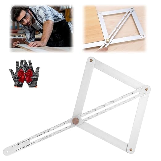 Premium Corner Angle Finder, Protractor Angle Finder Tool, Miter Angle Finder for Precise Cuts and Corner Measurements, Aluminum Alloy Build (Aluminum-Short)