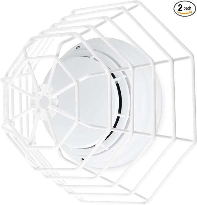 Blulu 2 Pcs Octagonal Smoke Detector Cover Stopper, Smoke Alarm Cage, 7 Inch by Blulu