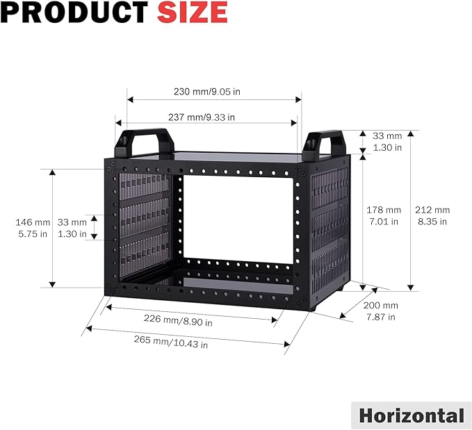 GeeekPi DeskPi RackMate TT Mini Server Cabinet for Mini PC, Network, Servers, Audio, and Video Equipment