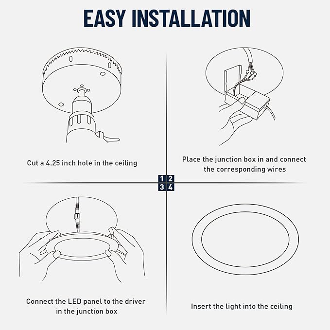 12 Pack Recessed Lighting 4 Inch with Junction Box, 5CCT 4 Inch Brushed Nickel LED Recessed Lights Dimmable 2700K-6000K, 9W 700lm Ultra Thin Recessed Lighting - ETL and Energy Star Certified