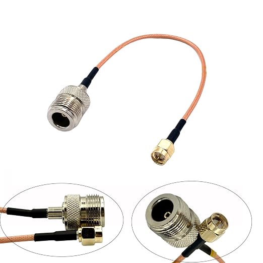 THAODE 2Pcs 9.84 Inch SMA to N Female Coaxial Cables, 50Ohms Type N Connector - Image 3