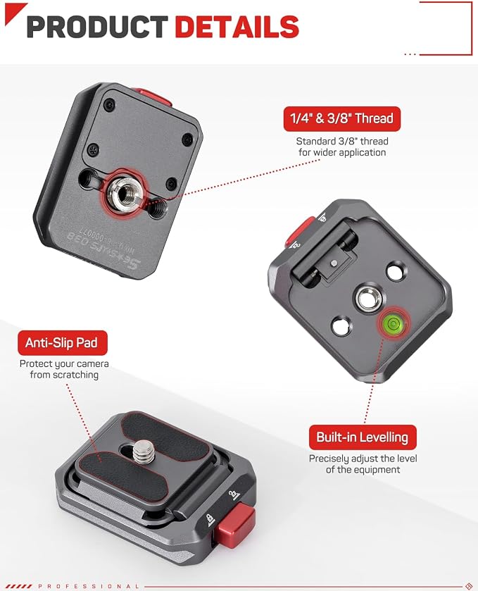 IFOOTAGE Q38-PL Quick Release Plate, Camera Quick Release Plate, Tripod Mount - Image 6