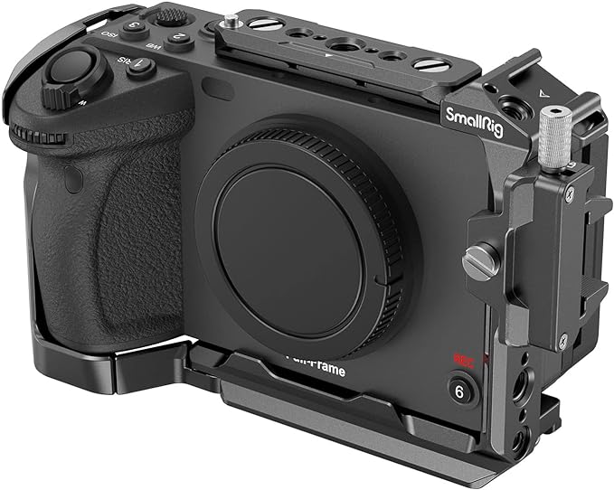 SmallRig Cage for Sony FX30 FX3 FX3A with Cable Clamp for HDMI, Classic Bright Black Surface, Included Cold Shoe and NATO Rail, Modular Design Compatible with Original XLR Handle