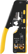 RJ45 Crimping Tool Ethernet Crimp All-In-One Modular Ethernet Crimper by Dorhea