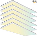 hykolity 2x4 FT LED Flat Panel Troffer Light, 40-50-60W, CCT Selectable 4000K-5000K-6500K Drop Ceiling Office Lights, 115LM/W, 0-10V Dimmable Ultra Slim Recessed Back-lit Fixture, 6 Pack