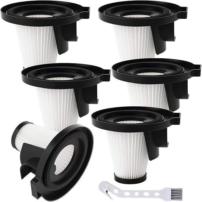 Attemart 6 Pack Filter Replacement Compatible with Ionvac ZipVac 8842 3-in-1 Corded Upright/Handheld Floor and Carpet Hand Vacuum Cleaner
