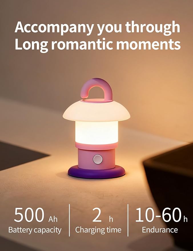 Sgohevn LED Night Light for Bedroom - Tap Control Table Lamp with 3 Brightness Levels, USB Rechargeable & Battery Powered Bedside Lamp for Kids and Nursery Christmas Gifts for Birthday