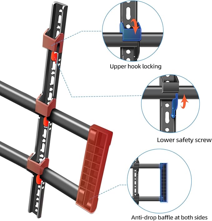 HILLPORT 85 86 98 TV Wall Mount 55-100 inch Full Motion Television Bracket Large Screen Led Heavy Duty Swivel Tilt Sliding Adjustable Articulating Stand max vesa 800x600mm Load 176 lbs DY999