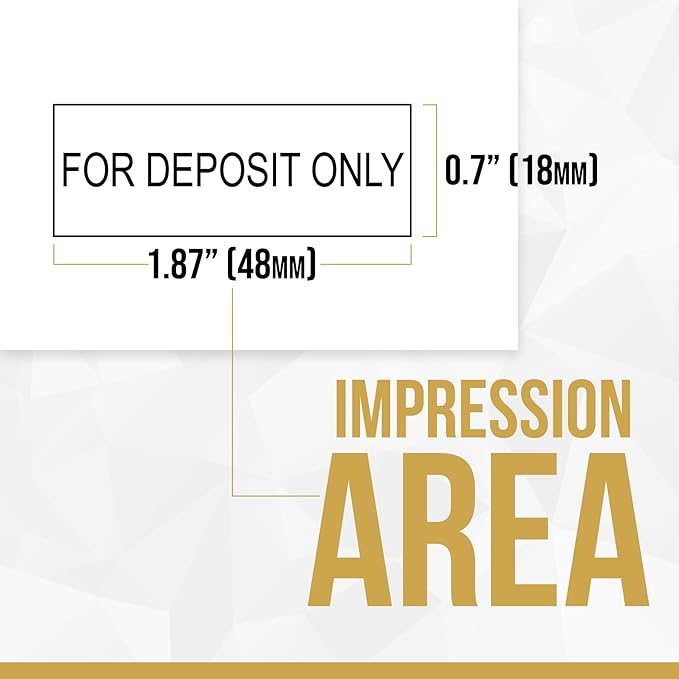 for Deposit Only Customized Office Self Inking Stamp - 1-Line - Medium - Choose from 15 Ink Colors