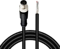 Lonlonty M8 6 Pin Male Socket Panel Aviation Wire,8mm Industrial Circular Sensor Connector Cable Shielded,Outdoor Waterproof IP67 A Coding 6.5Ft/2M