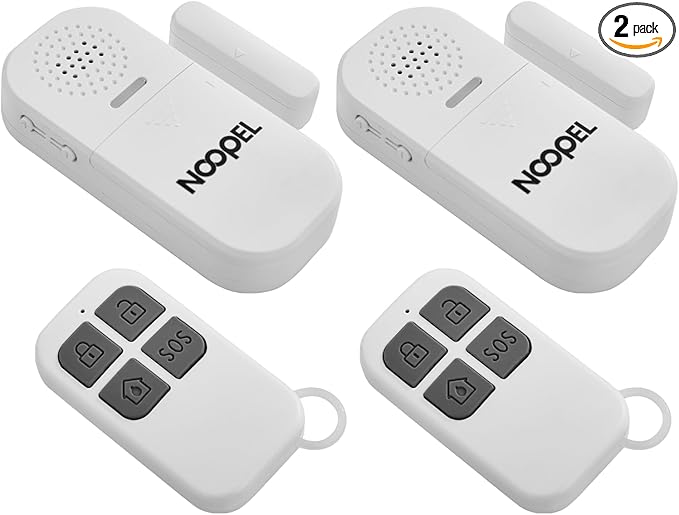Door Alarms for Kids Safety, 2 Pack 130dB Window Sensor Pool Alarms When Opened for Home Security, 2-in-1 Alarm & Chime, 5-Level Volume Control, Door Chimes When Door Opens with Remote