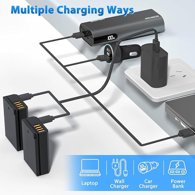 LP LP-E10 Battery 2-Pack 1500mAh USB-C Fast Charging - Image 7