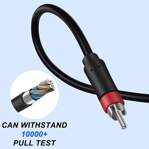 MEIRIYFA YPbPr Component Video Extension Cable 5RCA Female-to-Male Audio Video HD Component Cable for DVD Players, VCR, Camcorder, HDMI Crossover, Set Top Box (1.8M)