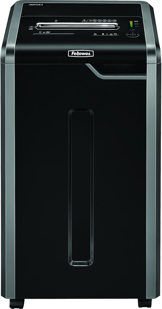 Fellowes Powershred 325Ci 100% Jam Proof 22-Sheet Cross-Cut Commercial Grade Paper Shredder (3831001) , Black