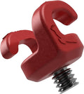 KONDOR BLUE x Armando Ferreira | MondoTies Cable Management Clips for Cameras | Cable organization, 1/4"-20 Mounted, Holds 2-3 cables, & Supports up to 20lbs of force (5-Pack) | Red