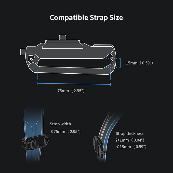 PGYTECH Beetle Camera Clip with Plate Quick Release System for Sony, Nikon, Fuji, DSLR Action Camera Backpack Cameras Strap Mount (for Camera)